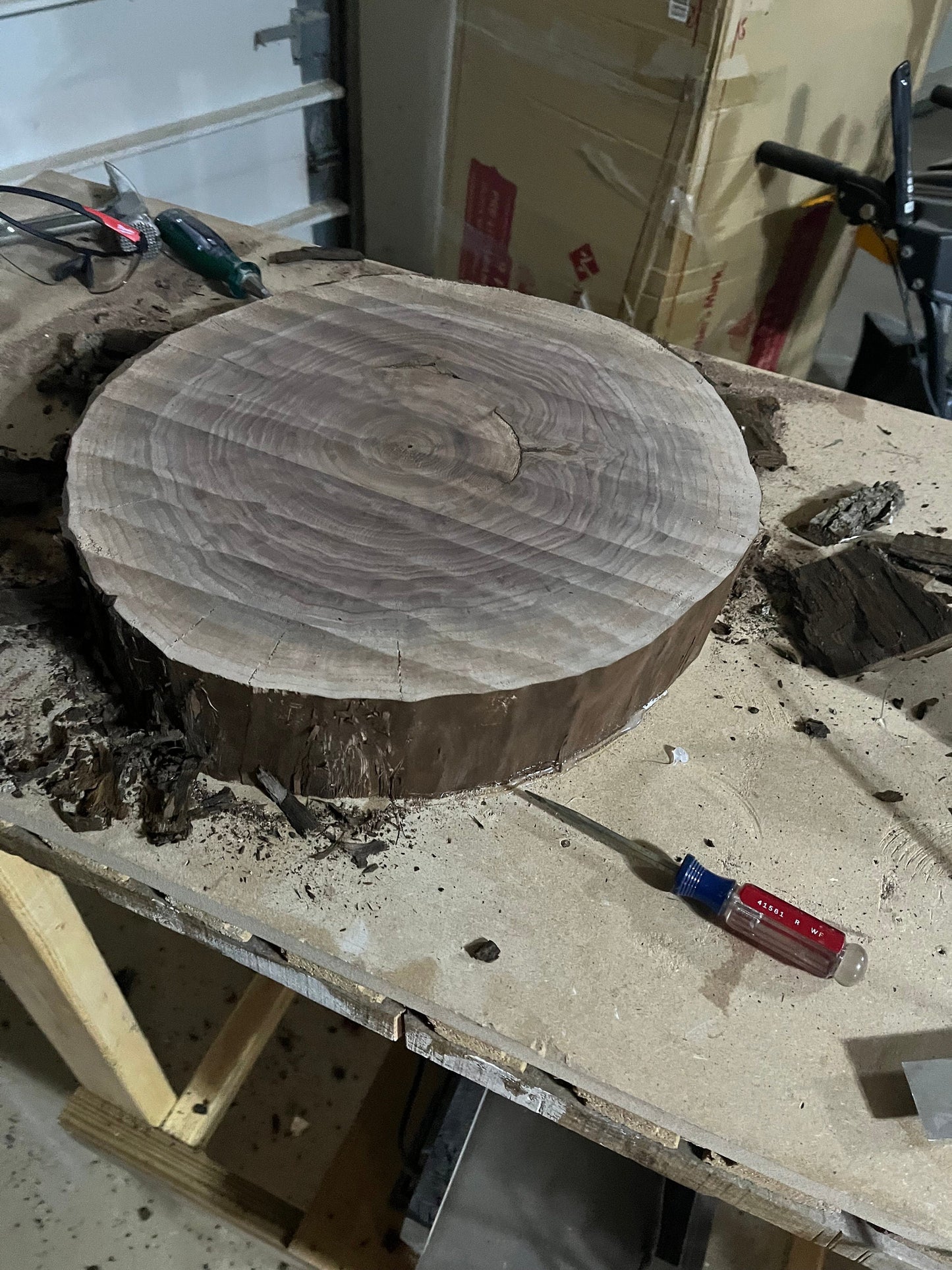 Beautiful Live Edge Walnut Cookie Side Tables